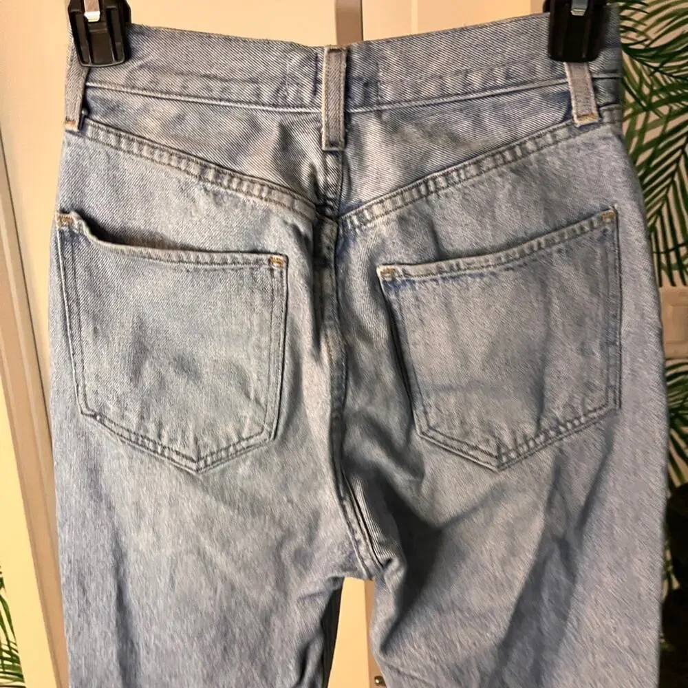 Agolde Riley High Rise Button Fly Jeans Size 23 - Picture 6 of 13